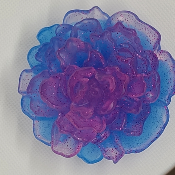 Other - Blue and Purple Glittery Flower